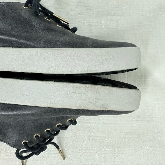 Blackstone size 39 / 9 Periscope Gray Leather Lace Up Sneakers - Picture 9 of 15